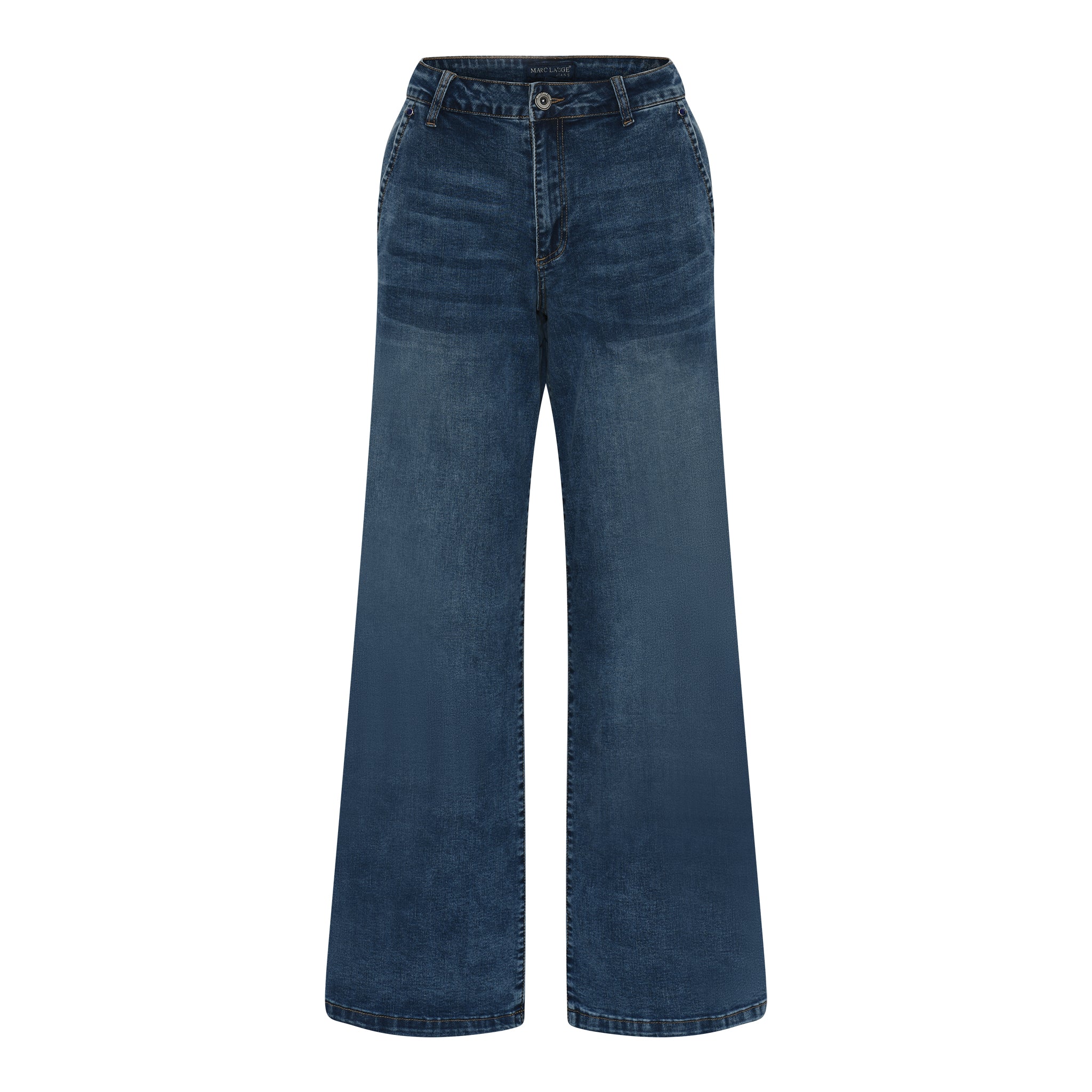 MARC LAUGE Chino Flare Denim Jeans DENIM/TWILL 939699 CLASSIC BLUE USED