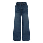 MARC LAUGE Chino Flare Denim Jeans DENIM/TWILL 939699 CLASSIC BLUE USED