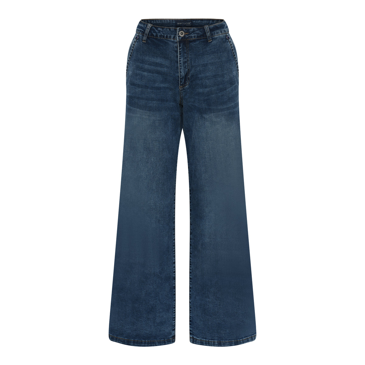 MARC LAUGE Chino Flare Denim Jeans DENIM/TWILL 939699 CLASSIC BLUE USED