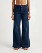 MARC LAUGE Chino Flare Denim Jeans DENIM/TWILL 9696 BLUE DENIM USED