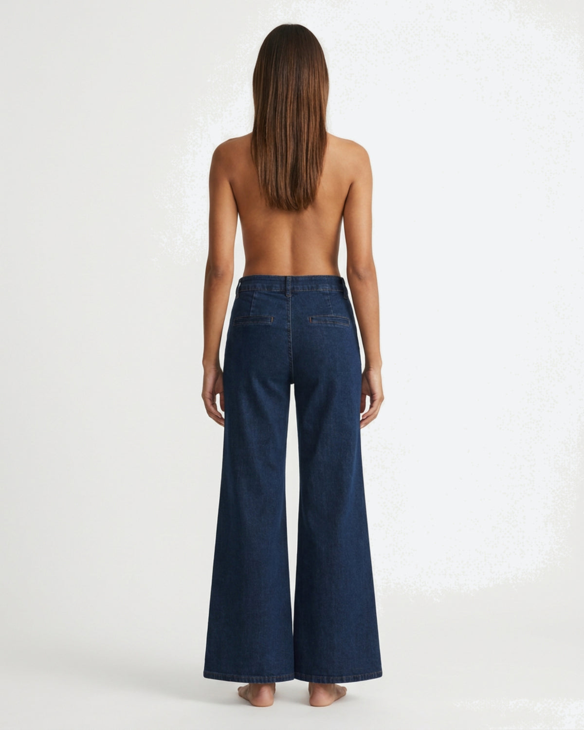 MARC LAUGE Chino Flare Denim Jeans DENIM/TWILL 9696 BLUE DENIM USED