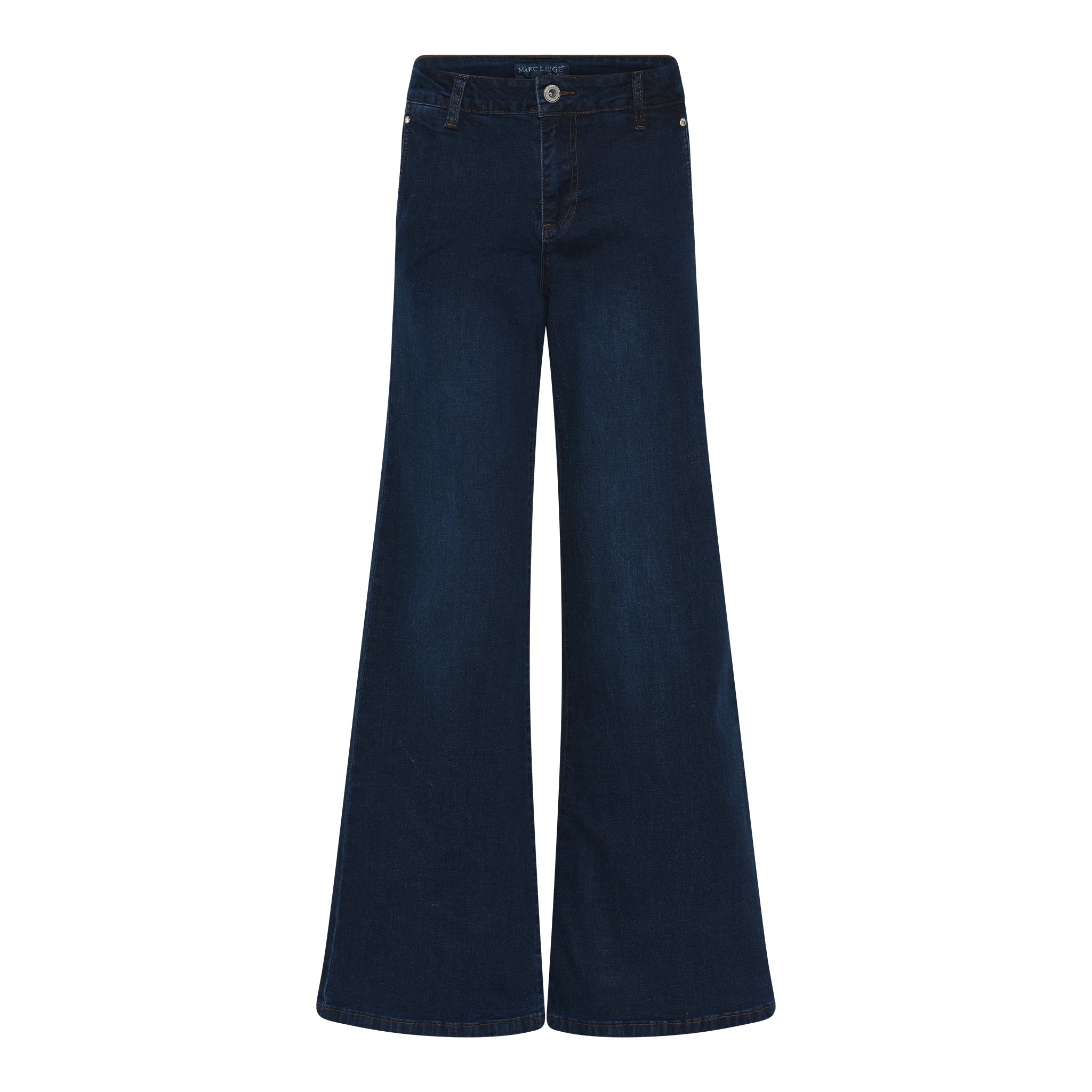 MARC LAUGE Chino Flare Denim Jeans DENIM/TWILL 9696 BLUE DENIM USED