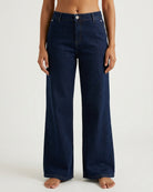 MARC LAUGE Chino Flare Denim Jeans DENIM/TWILL 98 DARK BLUE