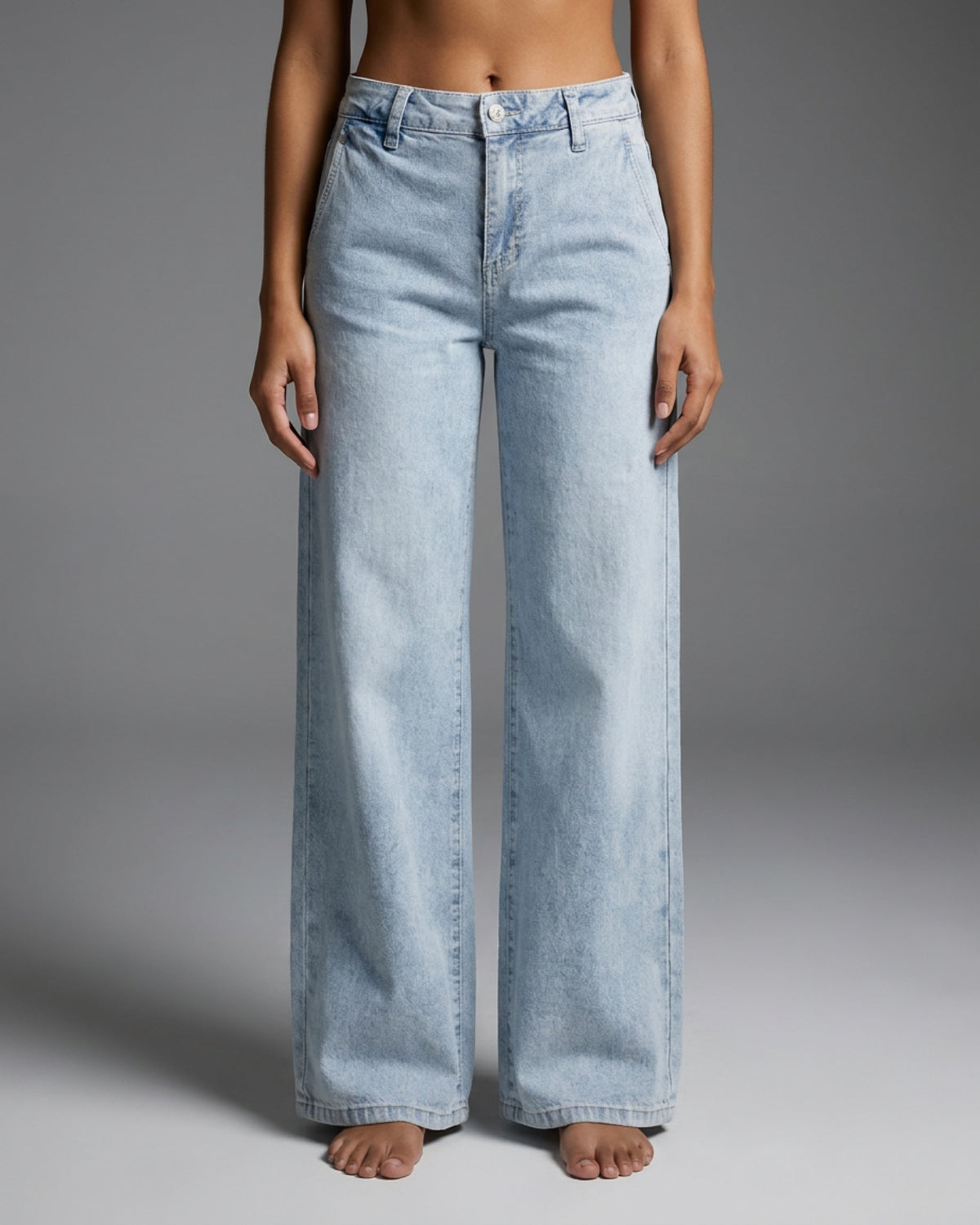 M JEANS Chino Flare Fit Jeans DENIM/TWILL 8996 LIGHT BLUE USED