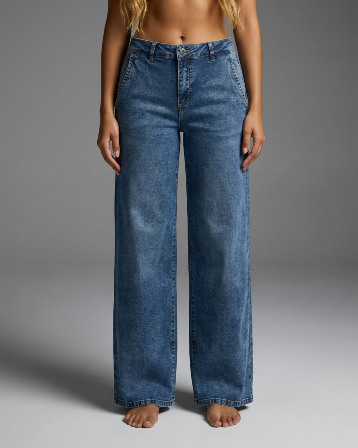 M JEANS Chino Flare Fit Jeans DENIM/TWILL 9396 DENIM USED