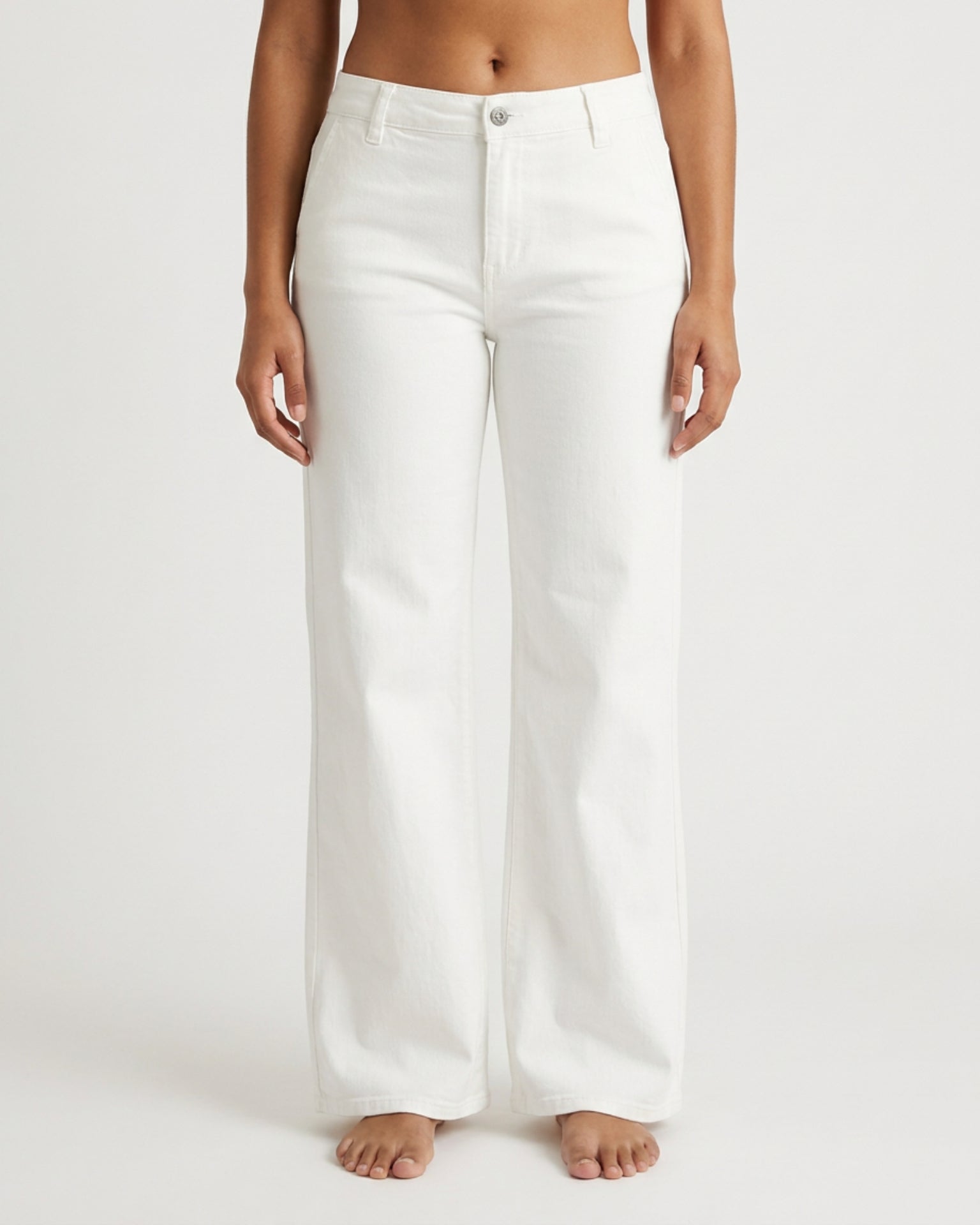 M JEANS Chino Flare Fit Twill Jeans DENIM/TWILL 10 WHITE