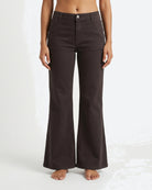 M JEANS Chino Flare Fit Twill Jeans DENIM/TWILL 129 CHOCOLATE