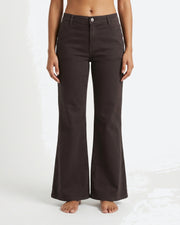 M JEANS Chino Flare Fit Twill Jeans DENIM/TWILL 129 CHOCOLATE