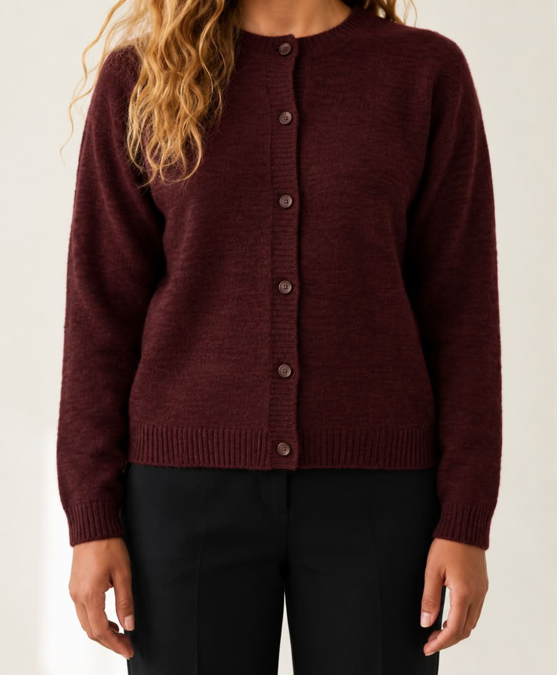 M JEANS DEE CARDIGAN KNITWEAR 400 BORDEAUX