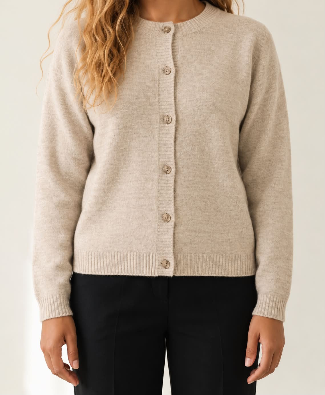 M JEANS DEE CARDIGAN KNITWEAR 274 SAND MELANGE