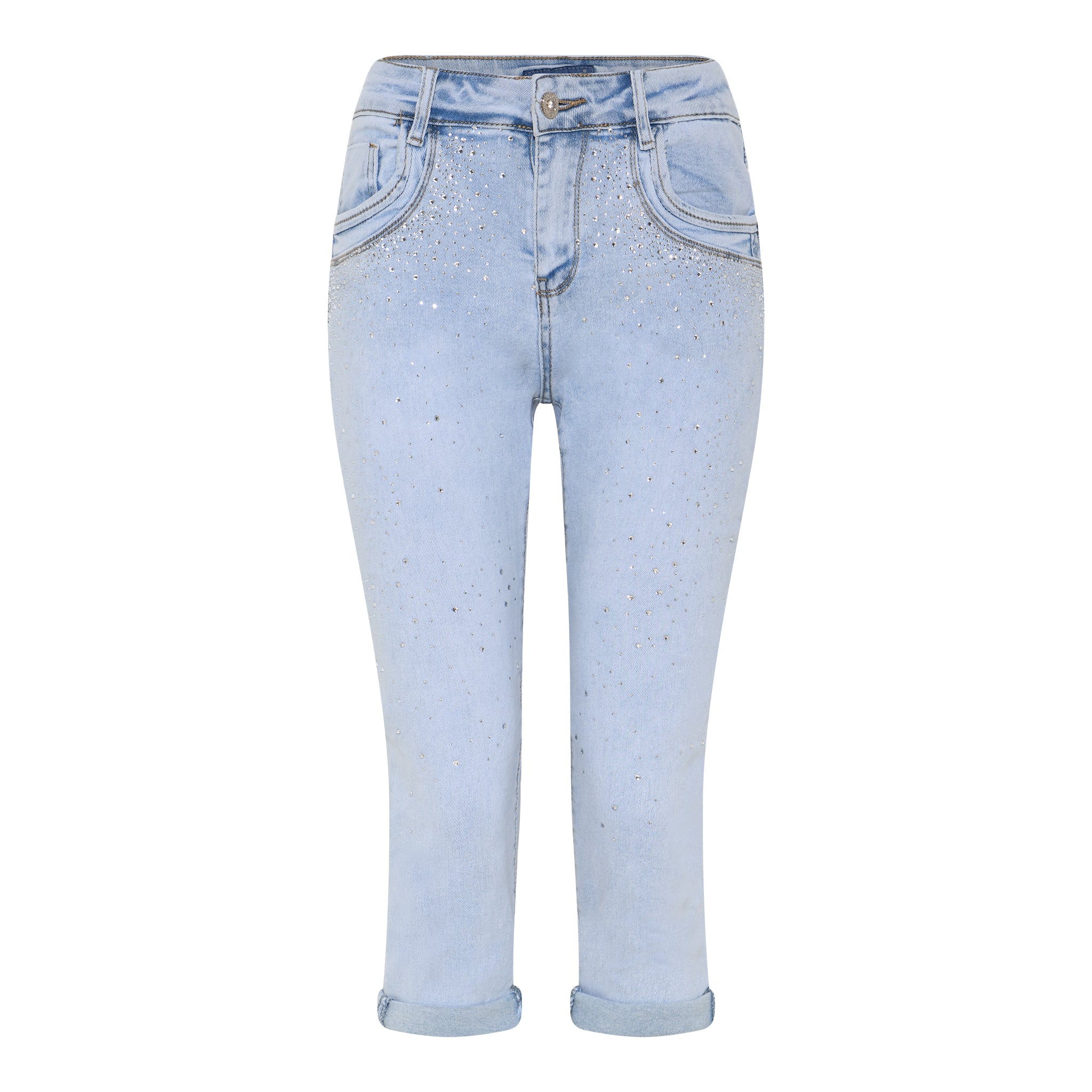 MARC LAUGE DIAMOND DROP PIRATE PANTS 3/4 8996 LIGHT BLUE USED