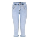 MARC LAUGE DIAMOND DROP PIRATE PANTS 3/4 8996 LIGHT BLUE USED