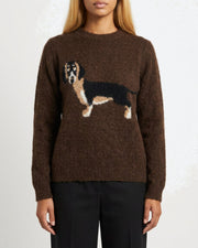 MOONDUST DOG KNIT KNITWEAR 129 CHOCOLATE