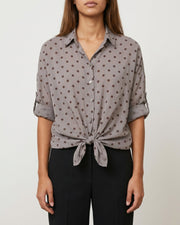 MOONDUST DOT TIE SHIRT BLOUSE/SHIRT 136 FANGO