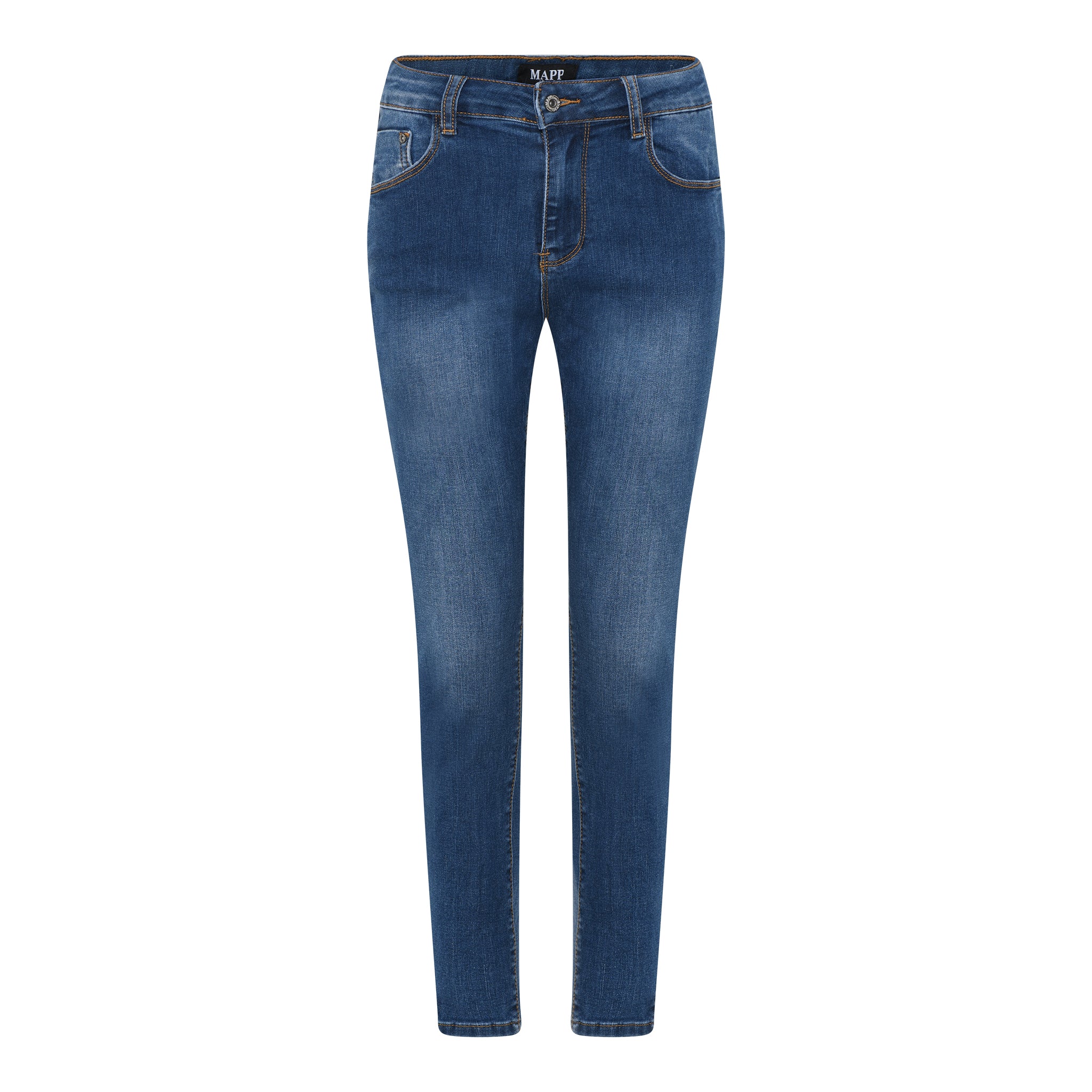MAPP ELINE 7/8 PUSH UP DENIM JEANS DENIM/TWILL 9696 BLUE DENIM USED