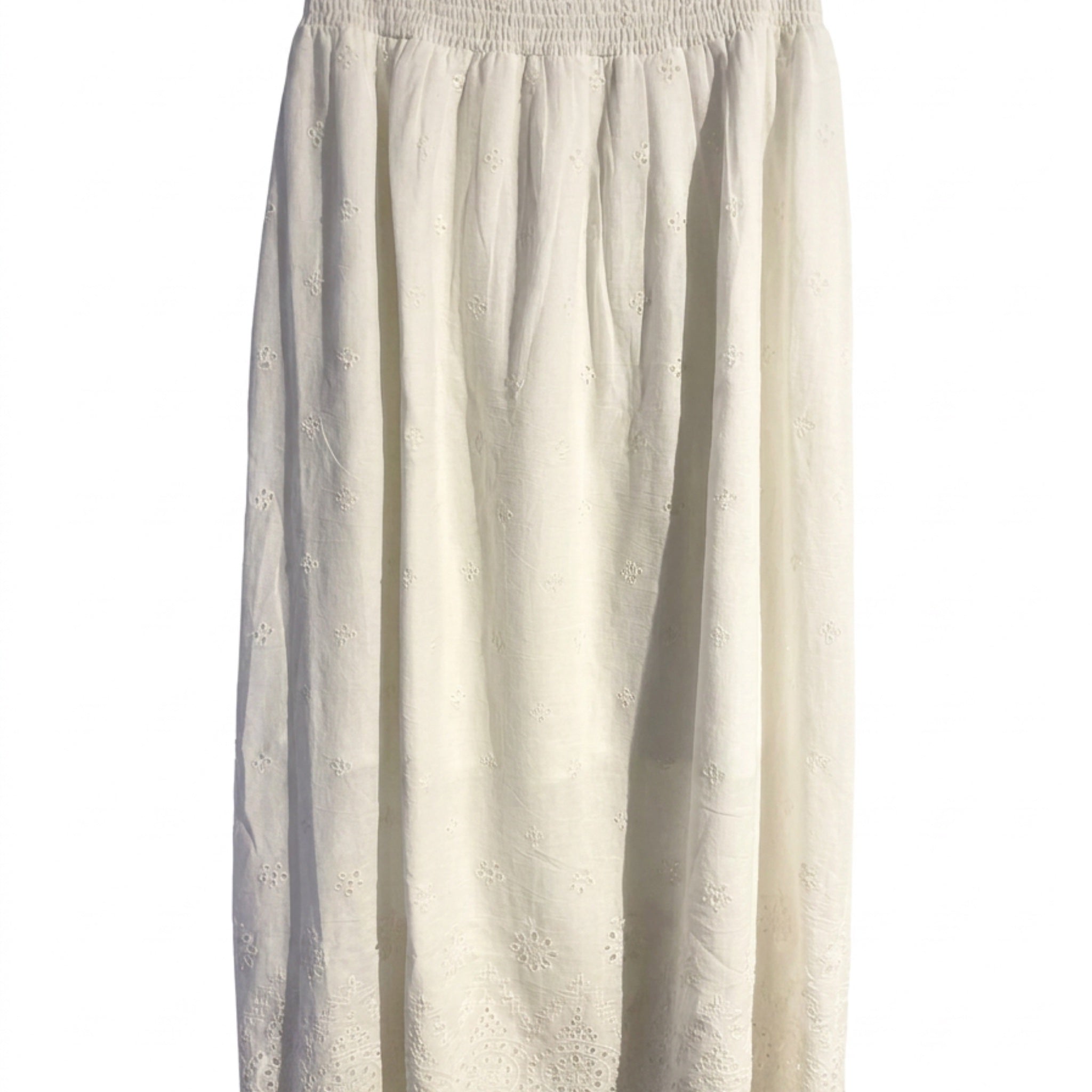 MARC LAUGE EMB SMOCK SKIRT SHORTS/SKIRT 10 WHITE