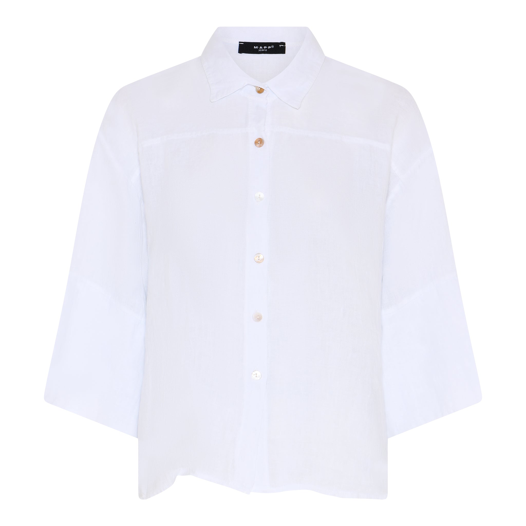MAPP EVA WIDE LIN SHIRT LINEN 10 WHITE