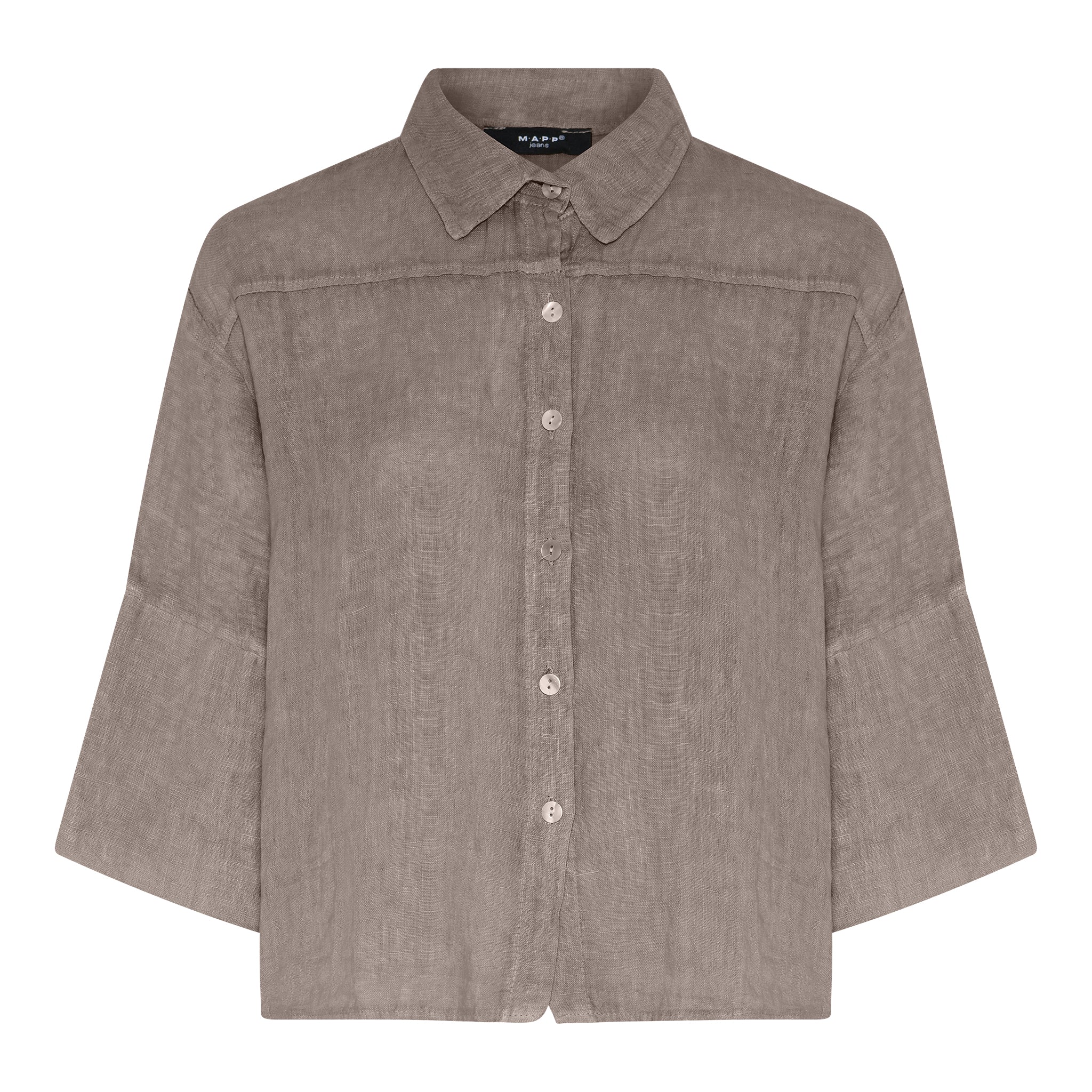 MAPP EVA WIDE LIN SHIRT LINEN 136 FANGO