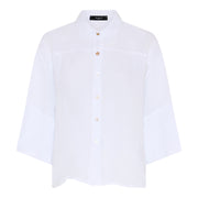 MAPP Eva Wide Linen Shirt | 100% Linen Shirt | MAPP LINEN 10 WHITE