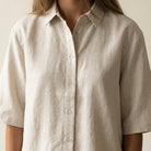 MAPP Eva Wide Linen Shirt | 100% Linen Shirt | MAPP LINEN 27 SAND
