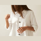 MOONDUST FL DIAMOND SHIRT BLOUSE/SHIRT 10 WHITE