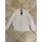 MARC LAUGE FRILL STRIPE BLOUSE BLOUSE/SHIRT 303 ROSE
