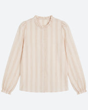 MARC LAUGE FRILL STRIPE BLOUSE BLOUSE/SHIRT 303 ROSE