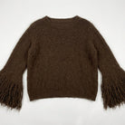 MOONDUST FRINGLE KNIT KNITWEAR 129 CHOCOLATE
