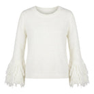 MOONDUST FRINGLE KNIT KNITWEAR 20 OFF WHITE