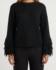 MOONDUST FRINGLE KNIT KNITWEAR 80 BLACK