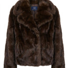 M JEANS FUR JACKET OUTERWEAR 129 CHOCOLATE