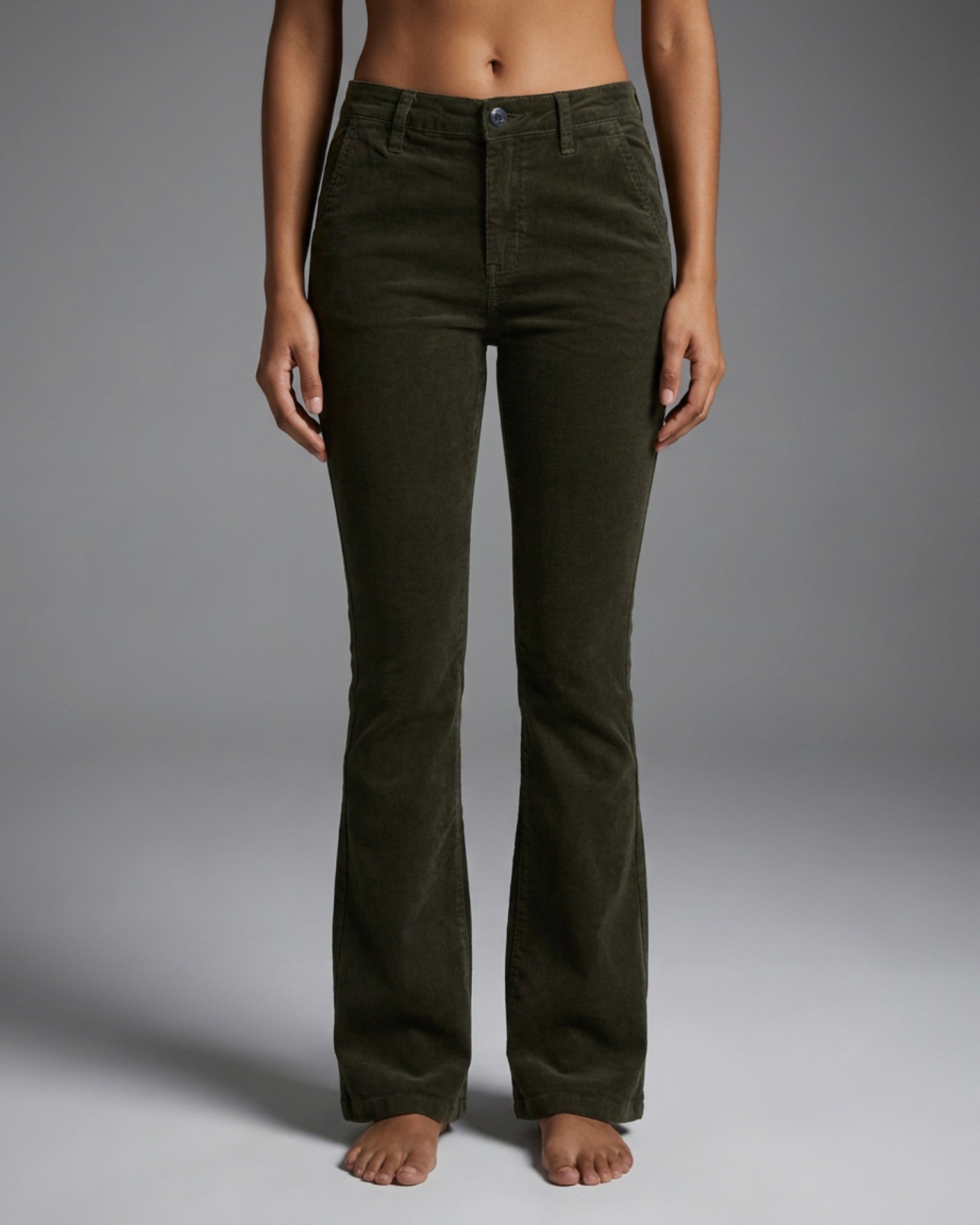 M JEANS Flare Bootcut Baby Corduroy Jeans CORD/FLØJL 633 OLIVE OIL