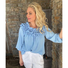 MOONDUST GIBSON BLOUSE BLOUSE/SHIRT 107 SOFT BLUE