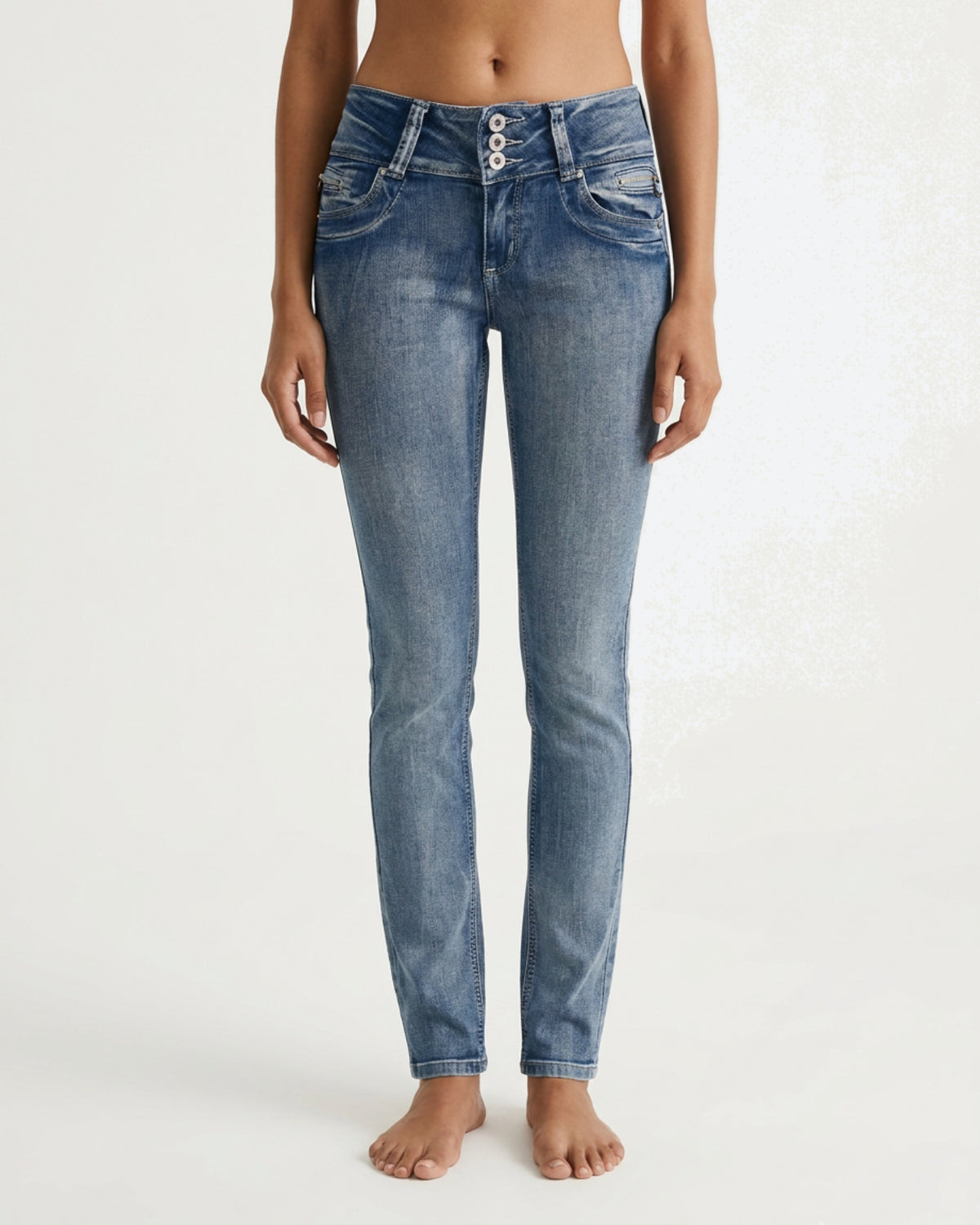 MARC LAUGE Gussi Mid Waist Straight Leg Jeans | Marc Lauge DENIM/TWILL 919699 BENNETON LIGHT BLUE