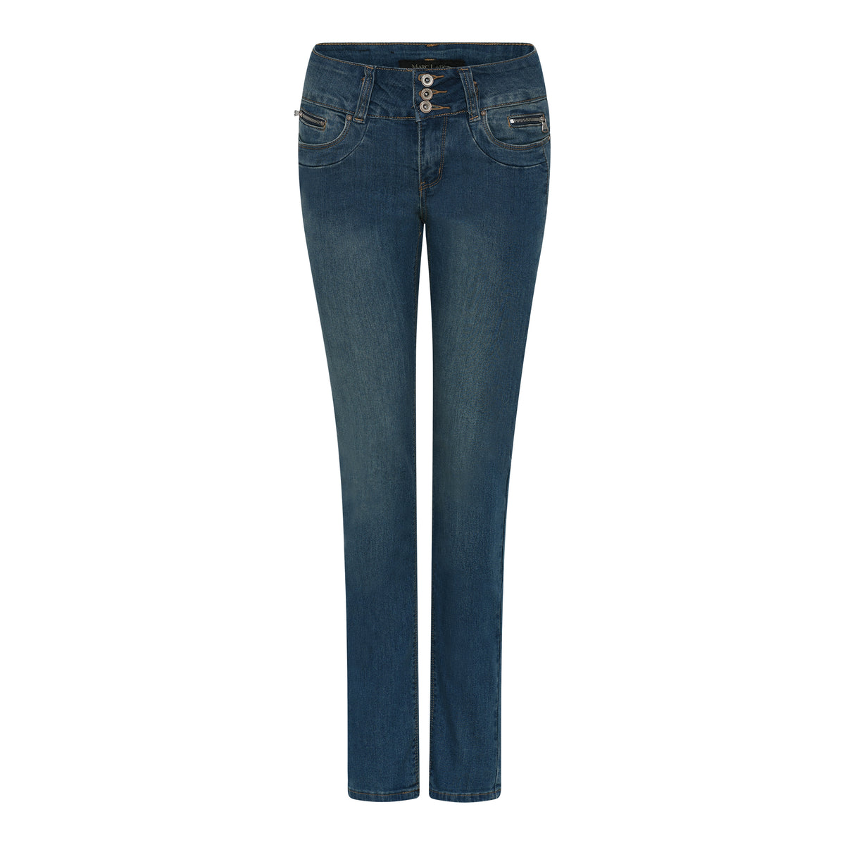 MARC LAUGE Gussi Mid Waist Straight Leg Jeans | Marc Lauge DENIM/TWILL 9396 DENIM USED