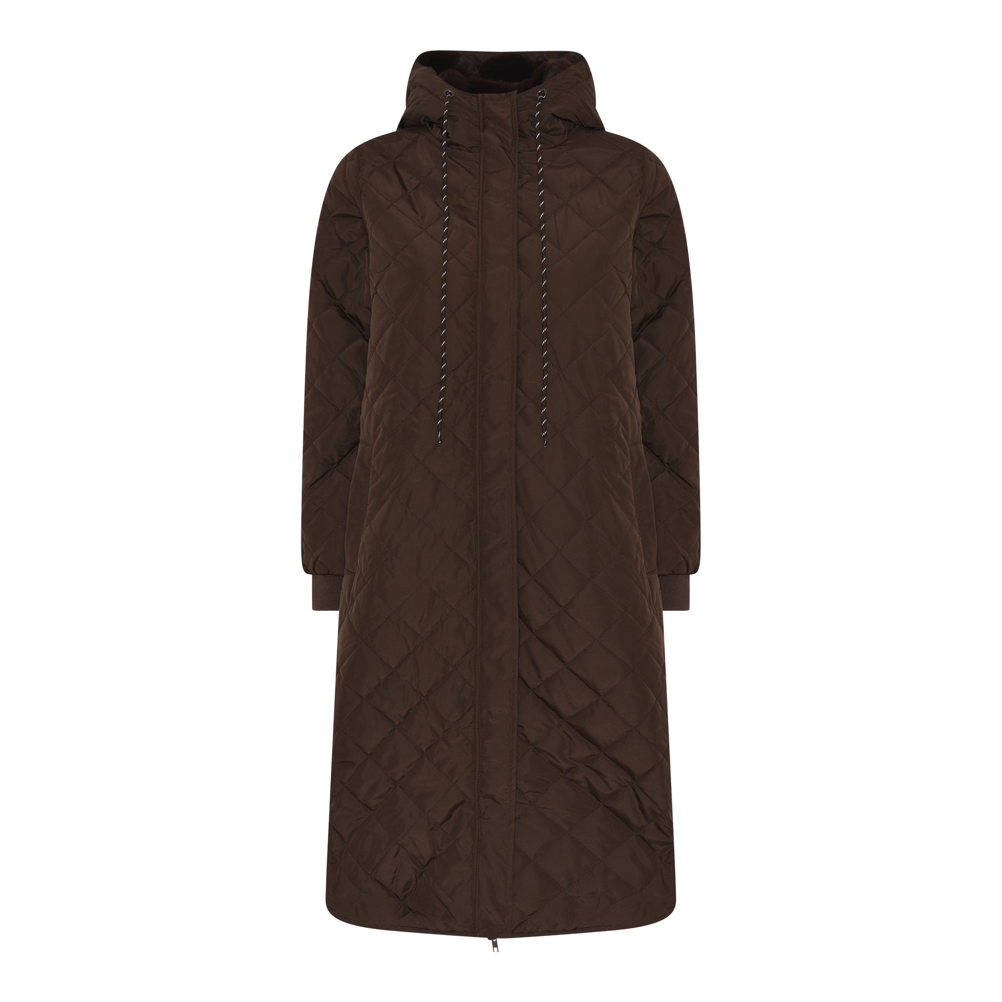 MAPP HOODY LONG JACKET OUTERWEAR 129 CHOCOLATE