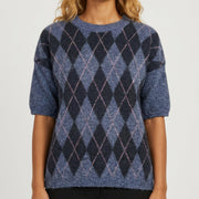 MOONDUST Harlekin Knit KNITWEAR 108 JEANS BLUE