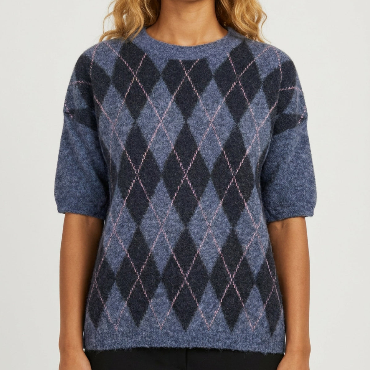 MOONDUST Harlekin Knit KNITWEAR 108 JEANS BLUE