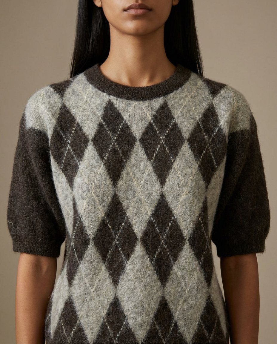 MOONDUST Harlekin Knit KNITWEAR 129 CHOCOLATE