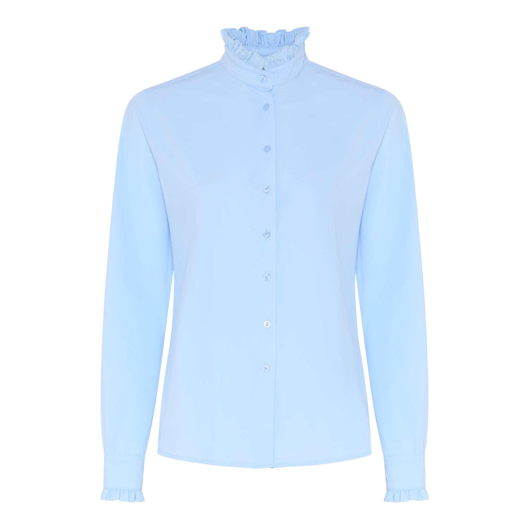 MARC LAUGE Iron Free Shirt Frill BLOUSE/SHIRT 107 SOFT BLUE