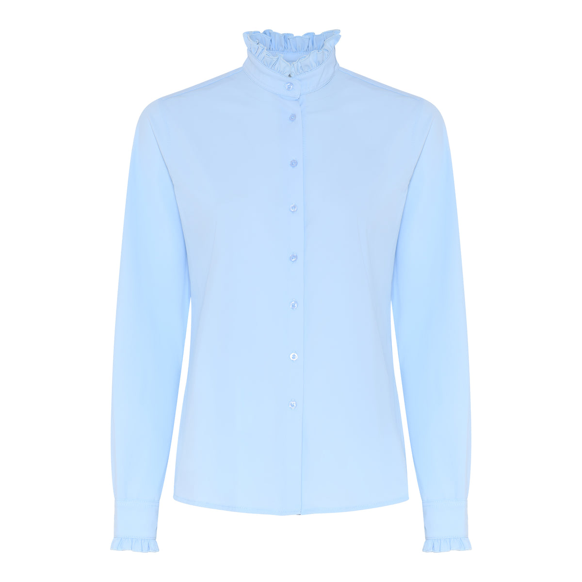 MARC LAUGE Iron Free Shirt Frill BLOUSE/SHIRT 107 SOFT BLUE
