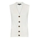 MARC LAUGE JODY V-NECK VEST W. BUTTONS KNITWEAR 20 OFF WHITE