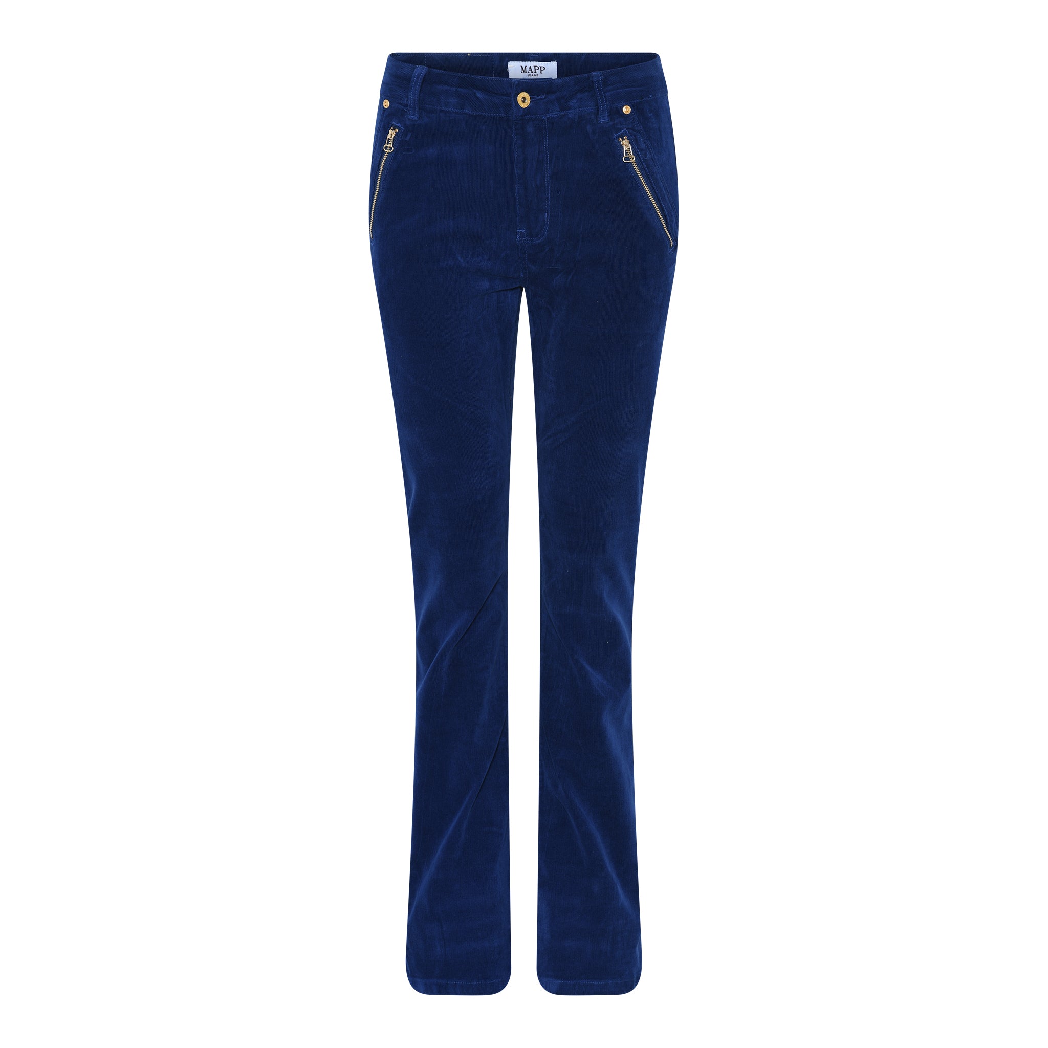 MAPP KATY BOOTCUT BABY CORD JEANS GOLD DETAILS CORD/FLØJL 187 COBOLT BLUE