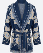 MOONDUST KIEL FRILL CARDIGAN KNITWEAR 108 JEANS BLUE