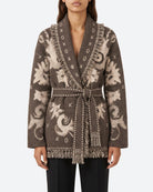 MOONDUST KIEL FRILL CARDIGAN KNITWEAR 129 CHOCOLATE