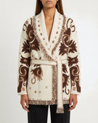 MOONDUST KIEL FRILL CARDIGAN KNITWEAR 20 OFF WHITE