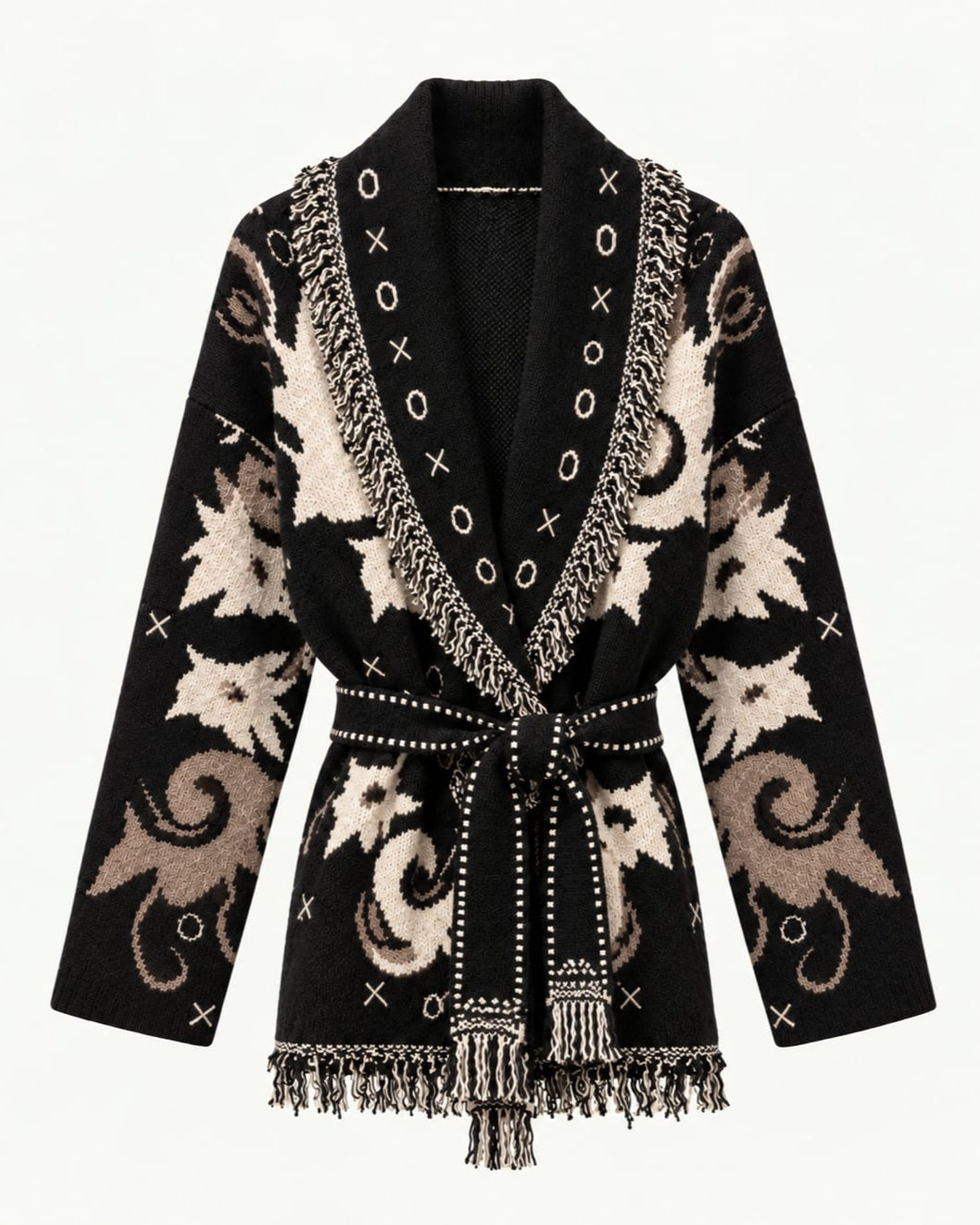 MOONDUST KIEL FRILL CARDIGAN KNITWEAR 80 BLACK