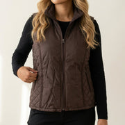 MARC LAUGE KIRSA VEST OUTERWEAR 129 CHOCOLATE