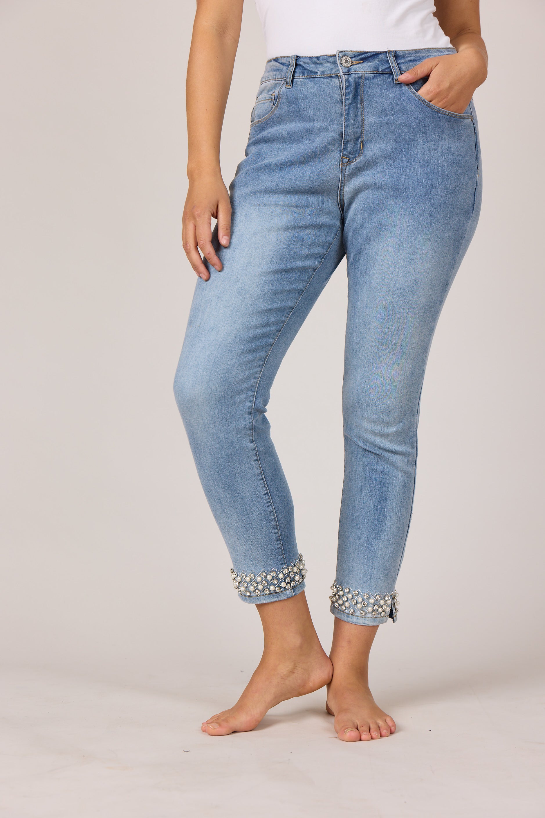 DNYcph KYLIE STAR DUST DENIM JEANS DENIM/TWILL 9196 LIGHT BLUE USED