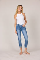 MAPP KYLIE STAR DUST DENIM JEANS DENIM/TWILL 9196 LIGHT BLUE USED